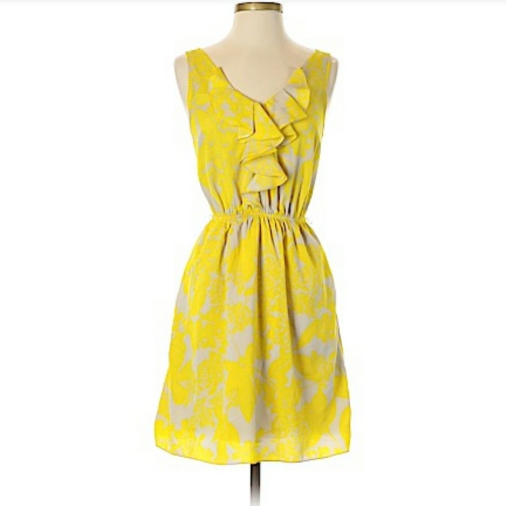 Express Casual Yellow Floral Dress